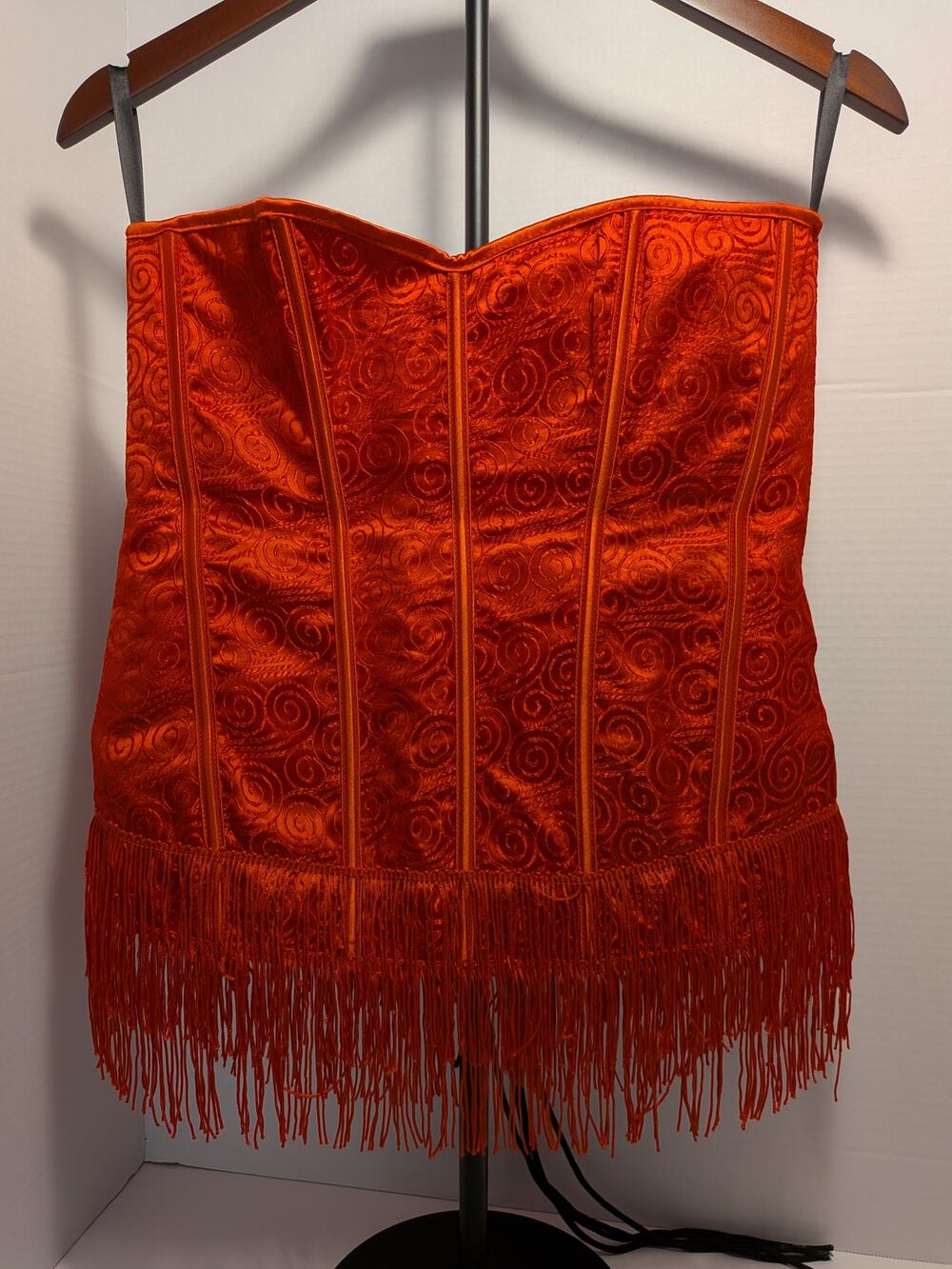 Dreamgirl Corset Red & Black with Tassel Vintage,western